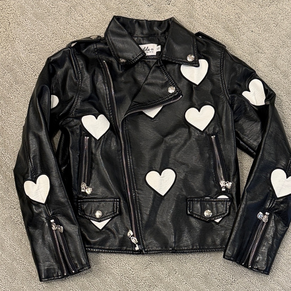 Lola and the Boys Vegan Leather Jacket, size 10